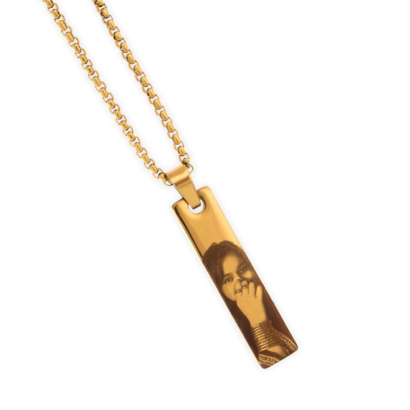 Photo(Eyes) Engraved Necklace