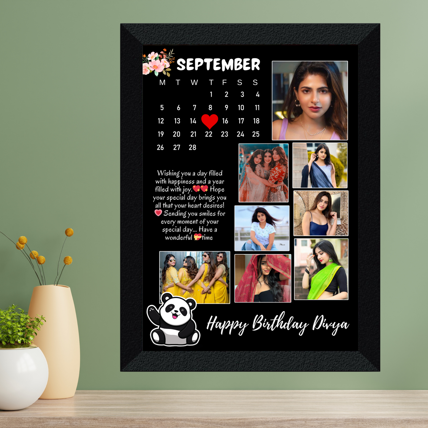 Customized Cute Panda Photo Frame