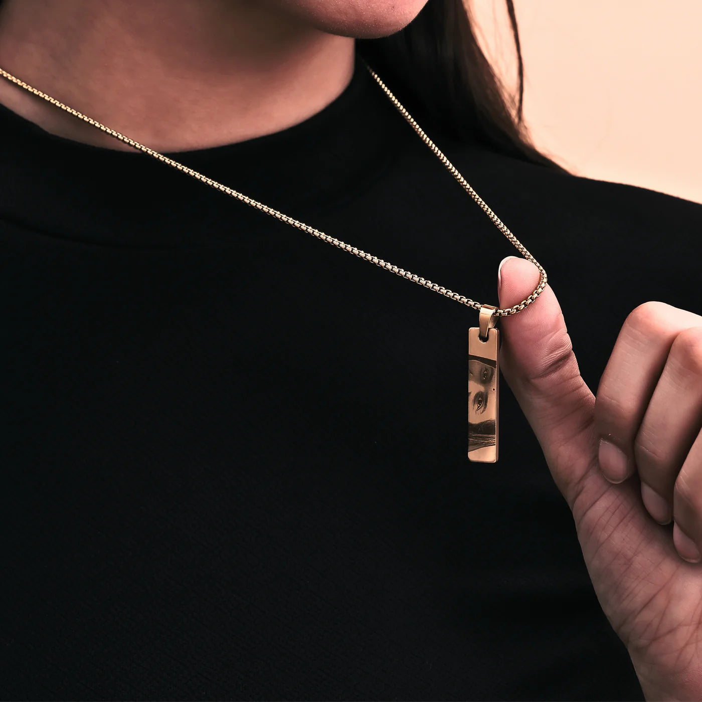 Photo(Eyes) Engraved Necklace