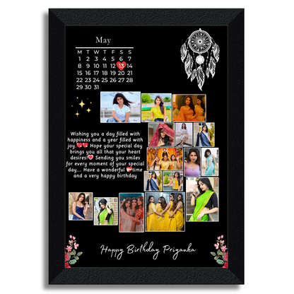 Customised calendar photo frame