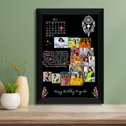 Customised calendar photo frame