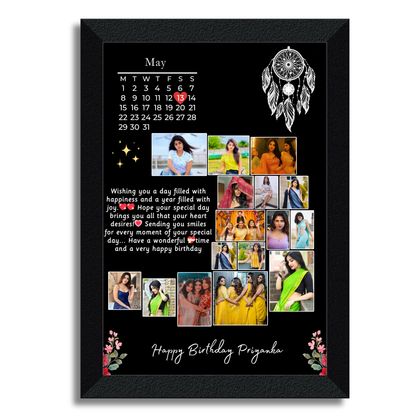 Customised calendar photo frame