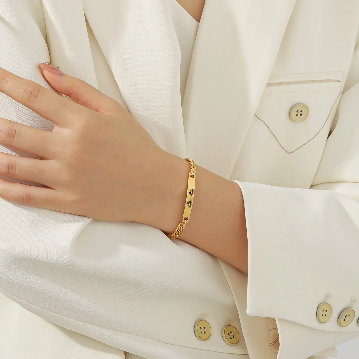 Photo(Eyes) Engraved Bracelet