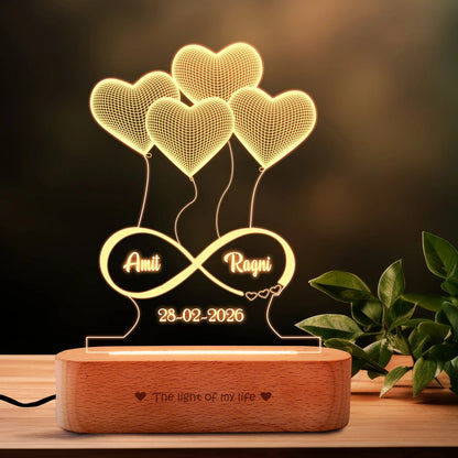 Heart Lamp with Names