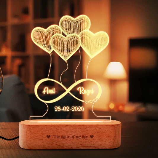 Heart Lamp with Names