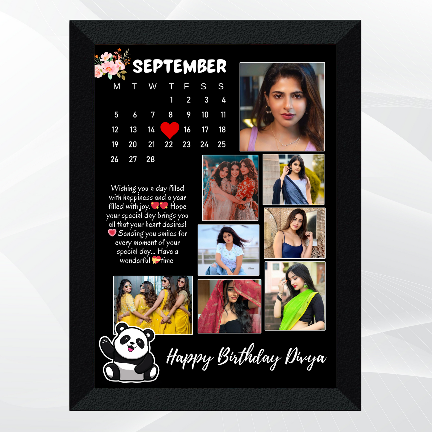 PANDA CALENDAR FRAME