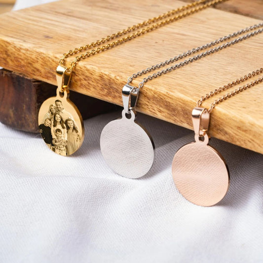 Personalized Photo Round Necklace